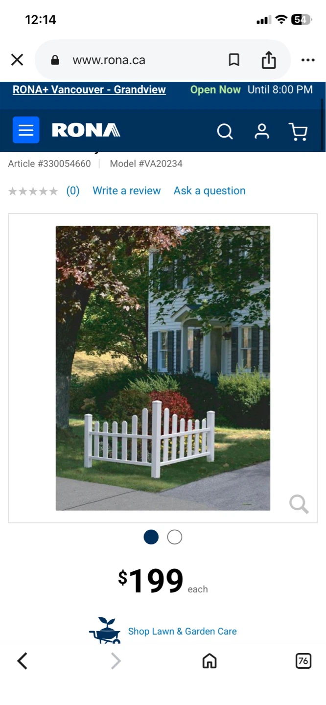 White Picket Garden Fence Section - photo 3
