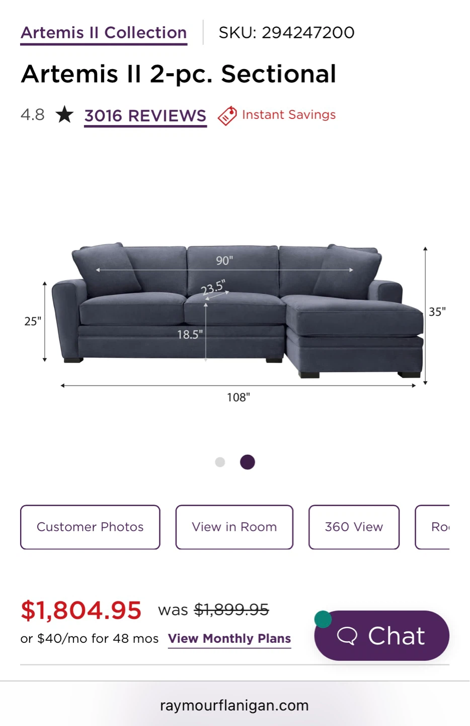 Artemis II 2-pc. Sectional Sofa - photo 4
