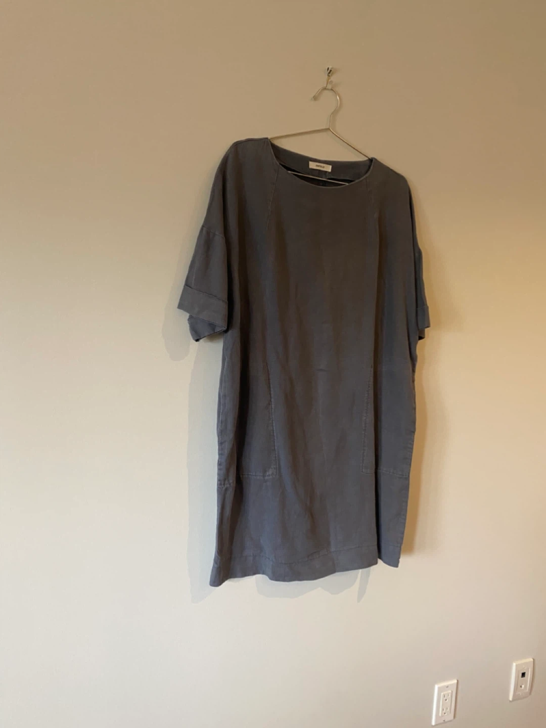 ENFOLD Grey Linen midi Dress