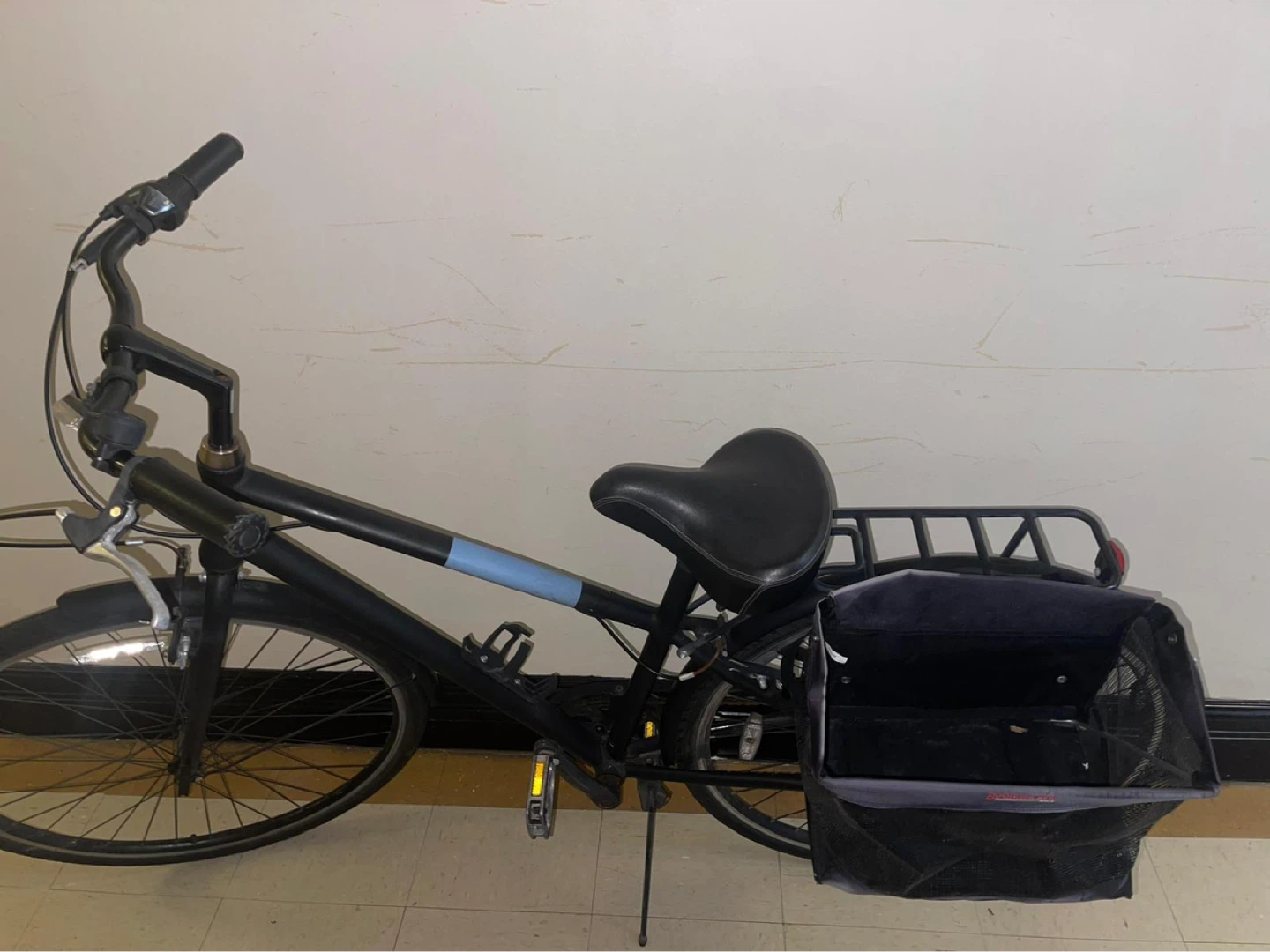 Black Cruiser Bicycle with Rear Basket - photo 4
