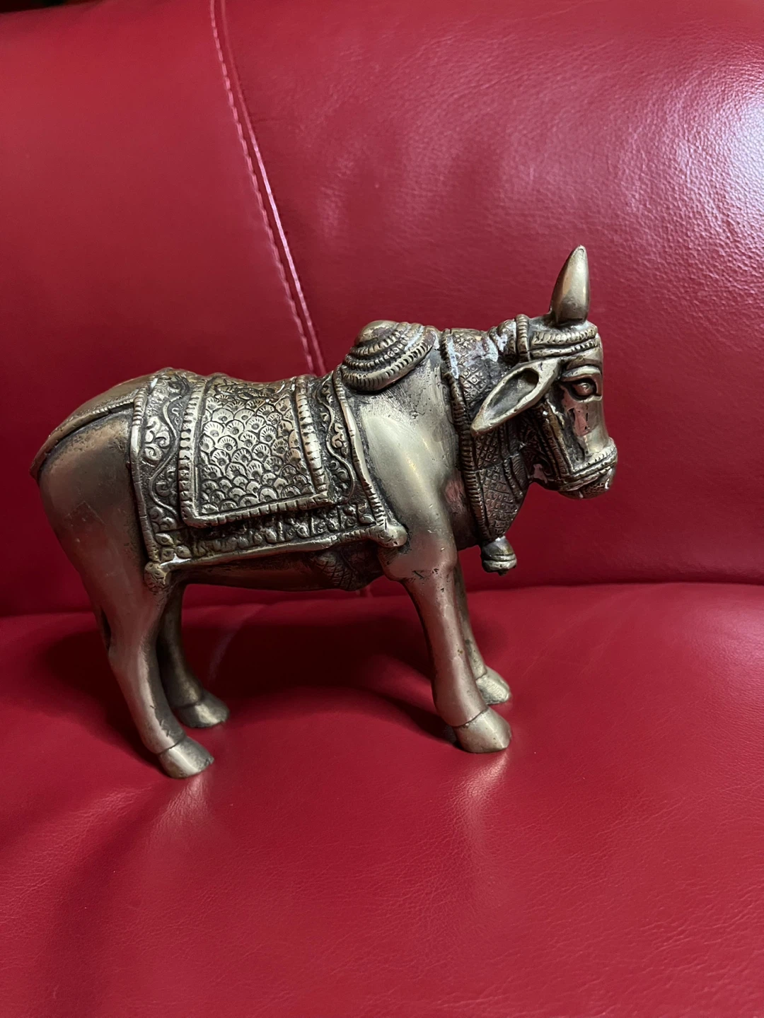 Unique Antique Vintage Collectible Pure Brass Bull - photo 2