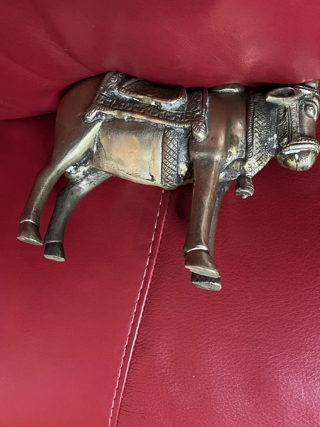 Unique Antique Vintage Collectible Pure Brass Bull - photo 5