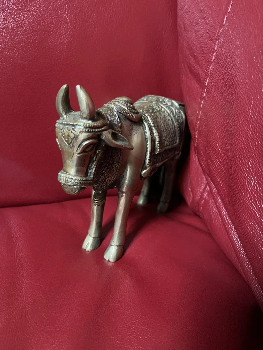 Unique Antique Vintage Collectible Pure Brass Bull