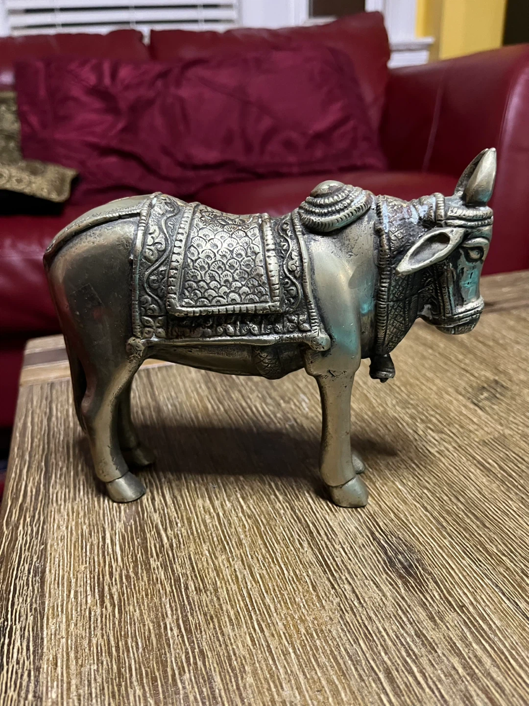 Unique Antique Vintage Collectible Pure Brass Bull - photo 4