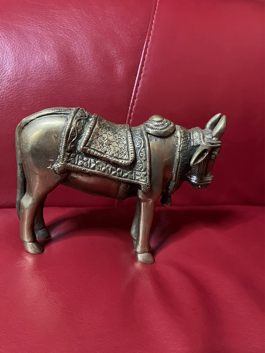 Unique Antique Vintage Collectible Pure Brass Bull - photo 3