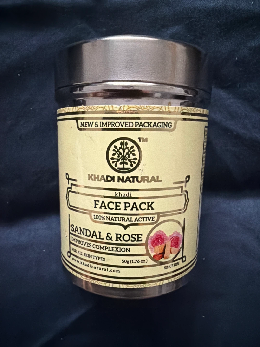Khadi Natural Sandal & Rose Face Pack - 50g