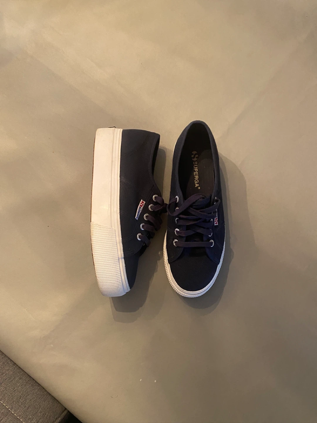 Superga Navy Platform Sneakers - Size 37 - photo 5