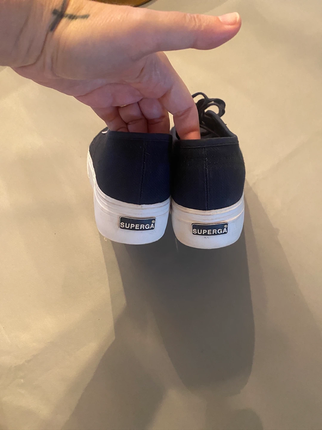 Superga Navy Platform Sneakers - Size 37 - photo 4