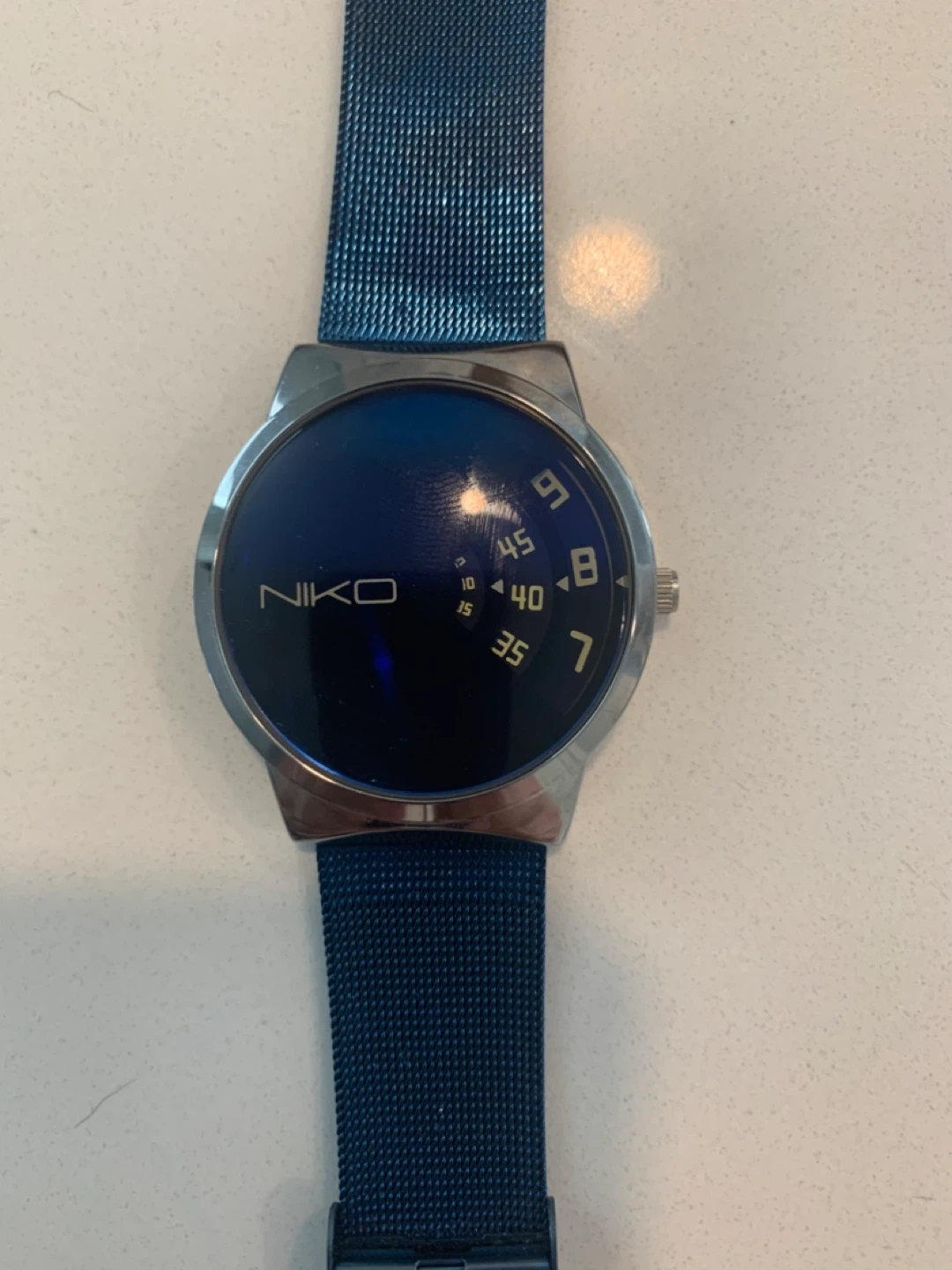NIKO Blue Mesh Band Watch