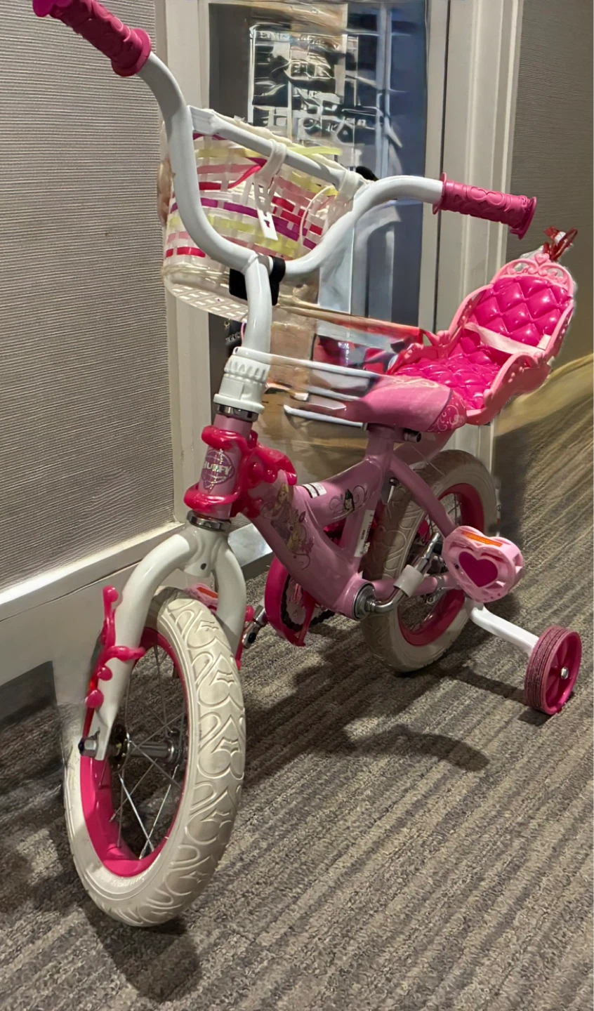 Pink Princess Child's Bicycle w. Basket and Doll Seat - photo 4