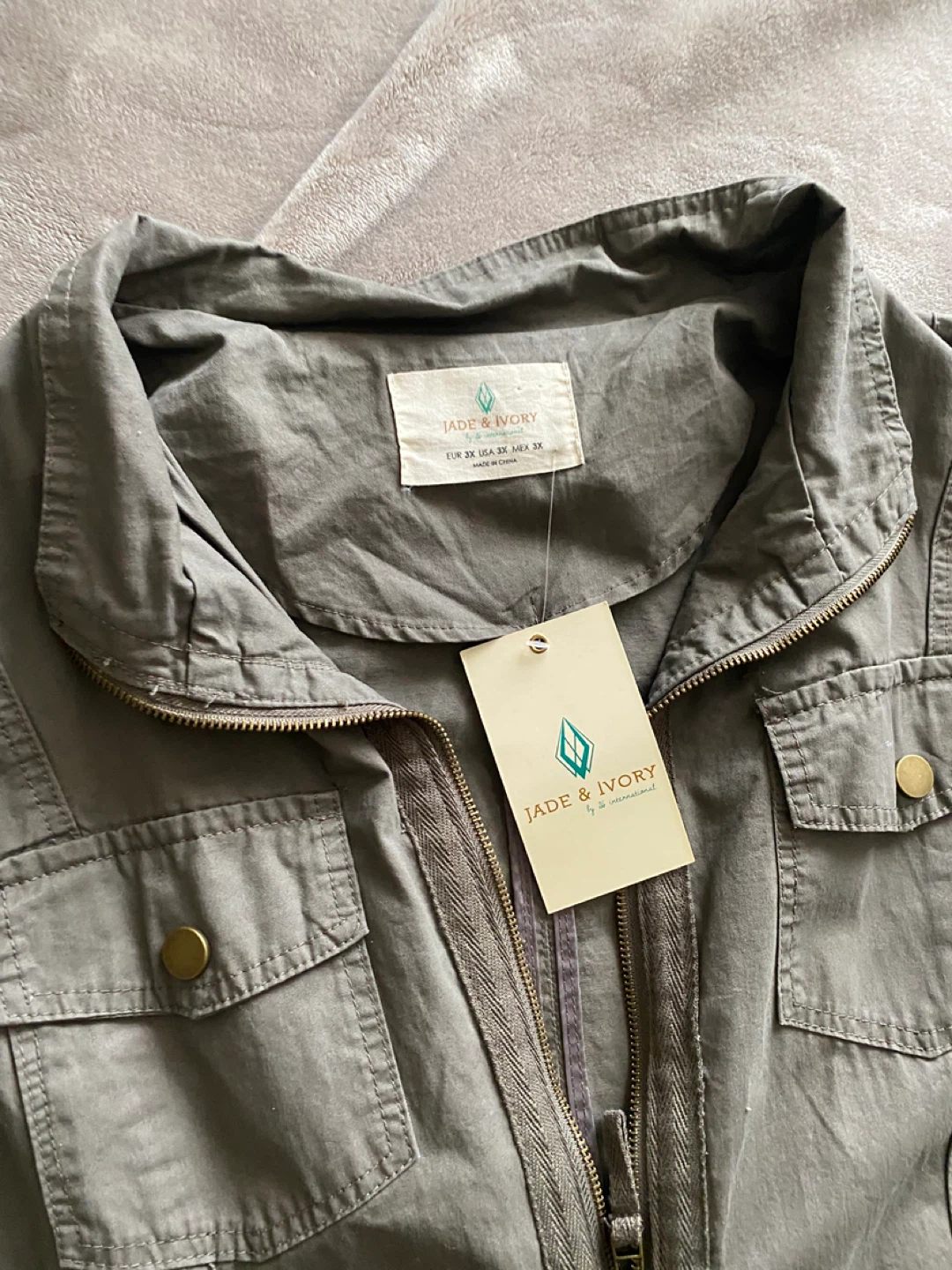 Jade & Ivory Floral Embroidered Utility Jacket - photo 3
