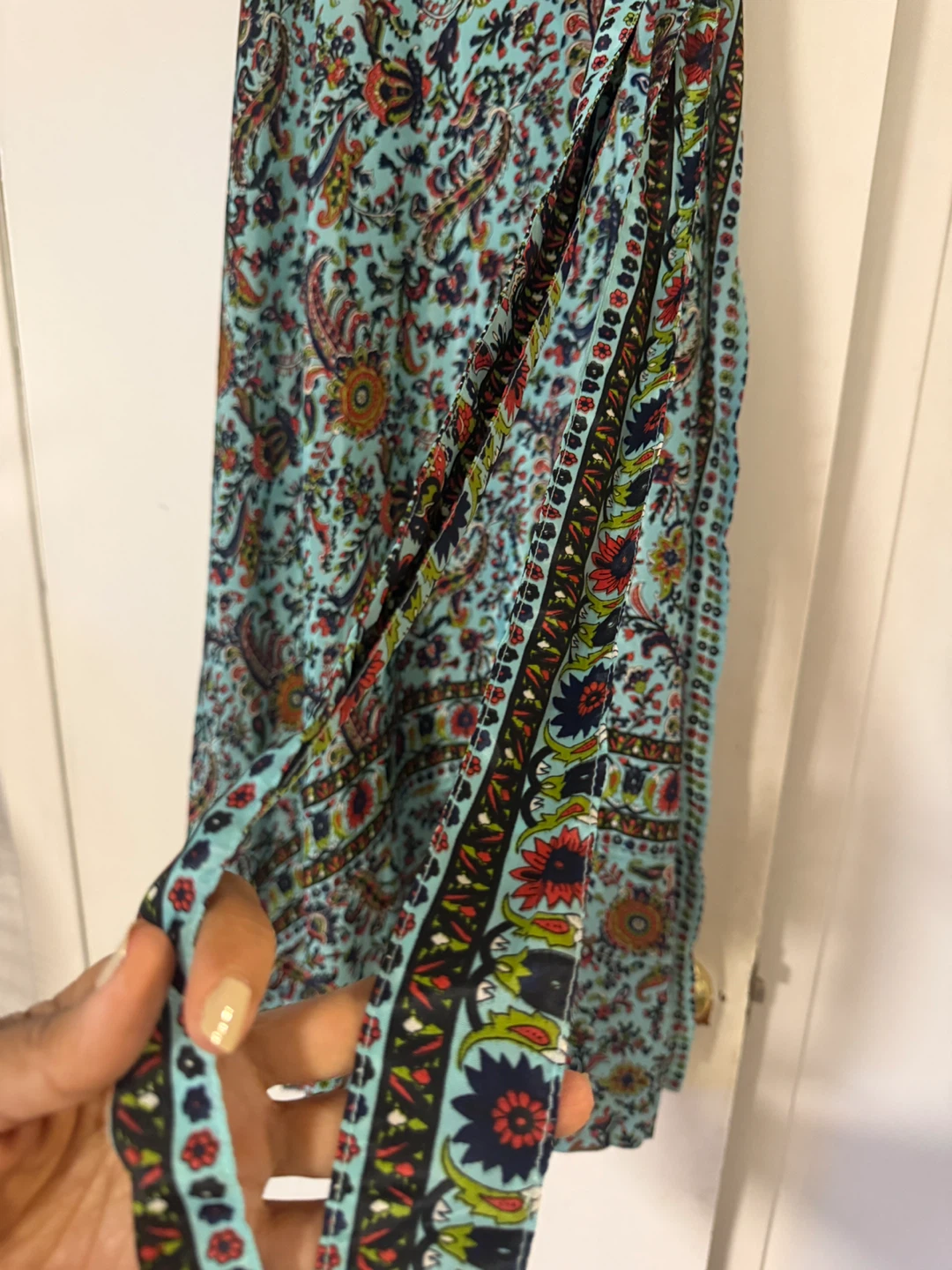 Bohemian silk Floral Print Maxi Skirt - photo 5