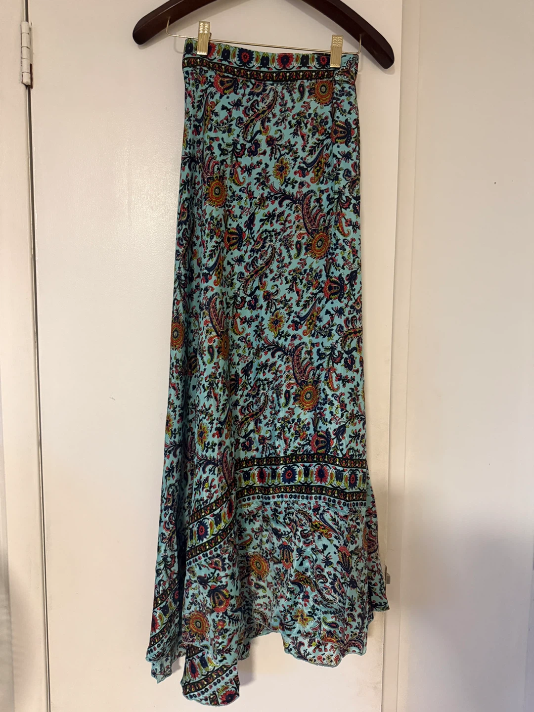 Bohemian silk Floral Print Maxi Skirt - photo 3