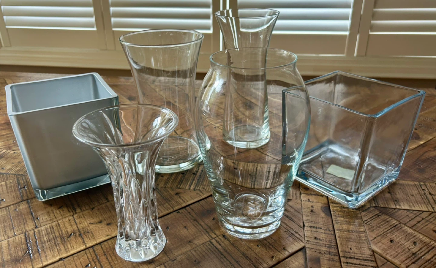 Set of 6 Glass and Frosted Vases - photo 3
