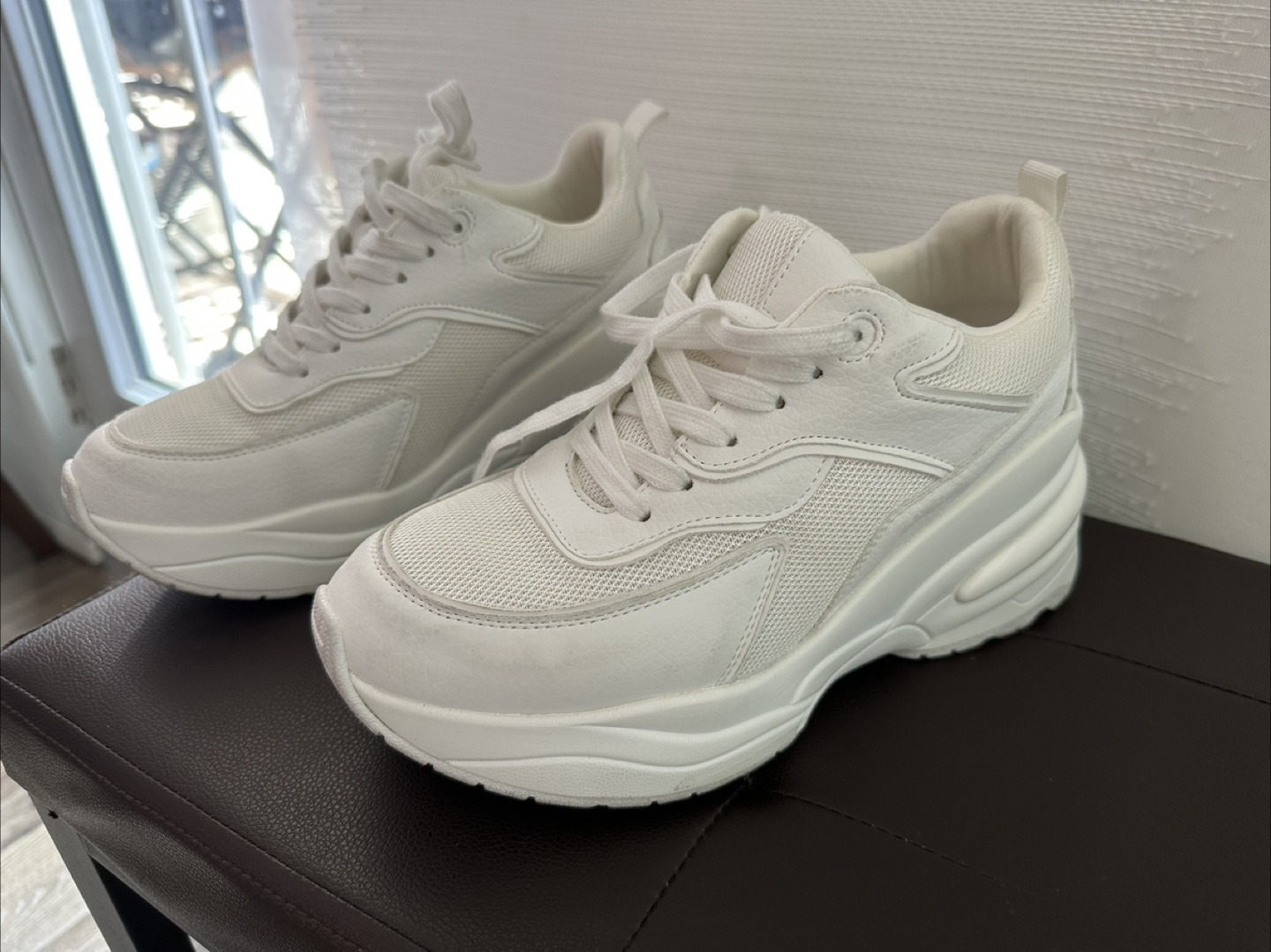 Venus White Chunky Sneakers - Size 8.5