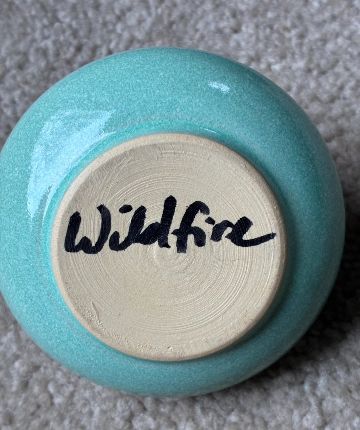 Wildfire art studio pottery bud vase signed weed handmade - photo 3