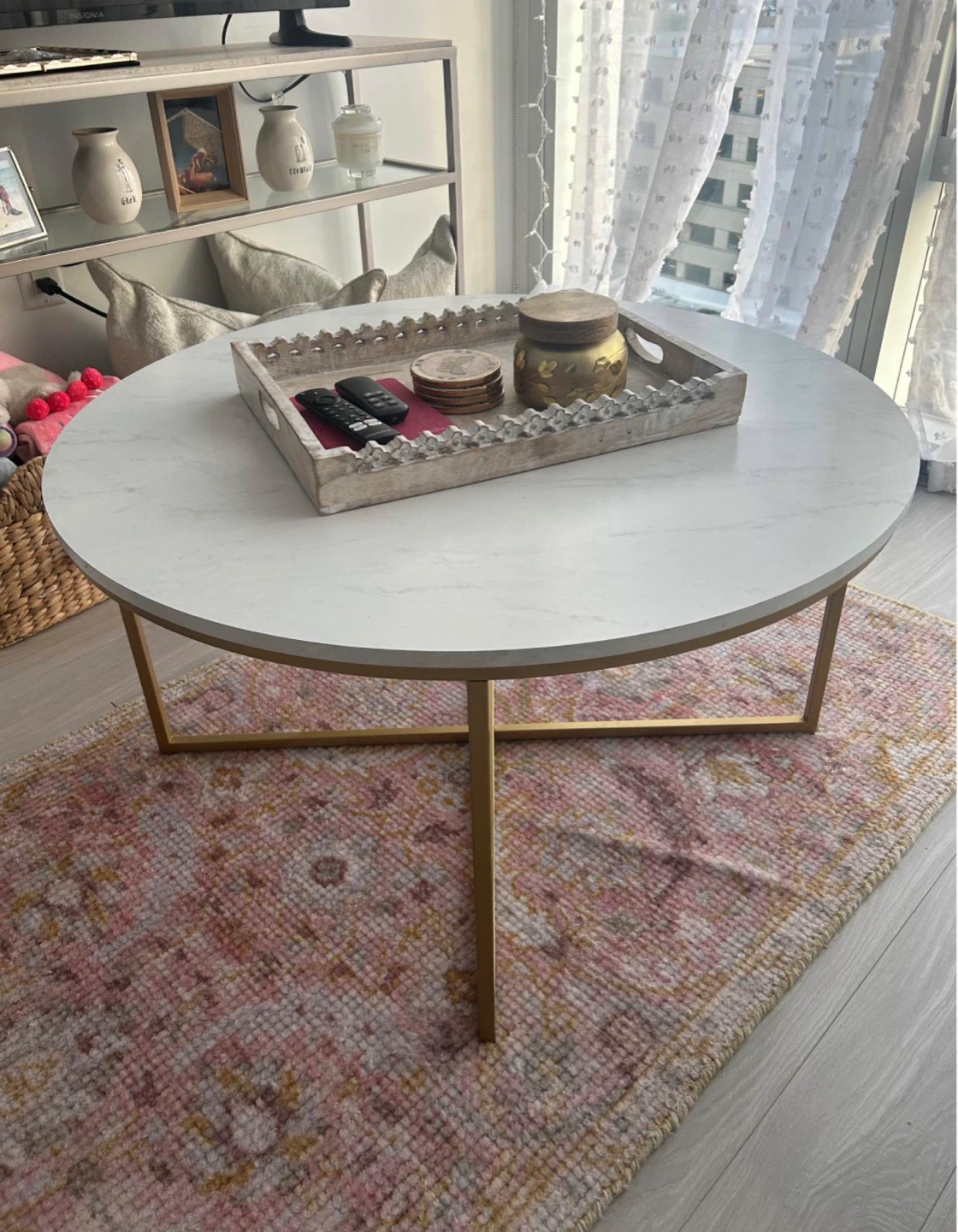 TWO SET marble coffee table and side table - photo 3