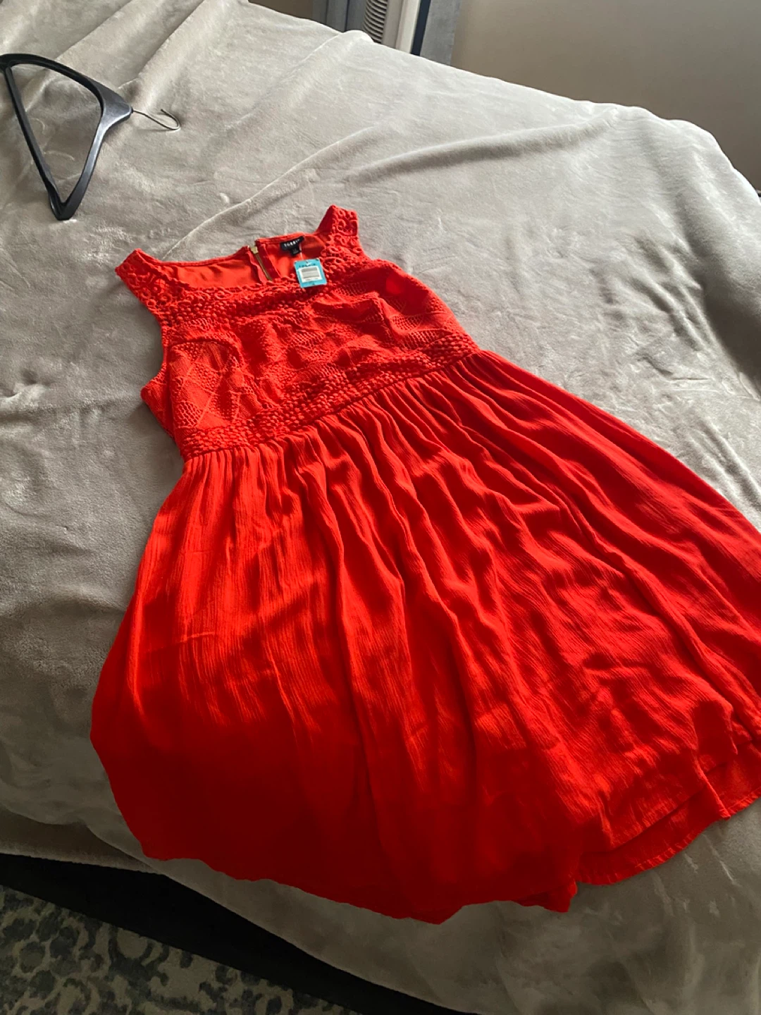 Torrid Gauze Crochet Skater Dress Red Size 18 - photo 4