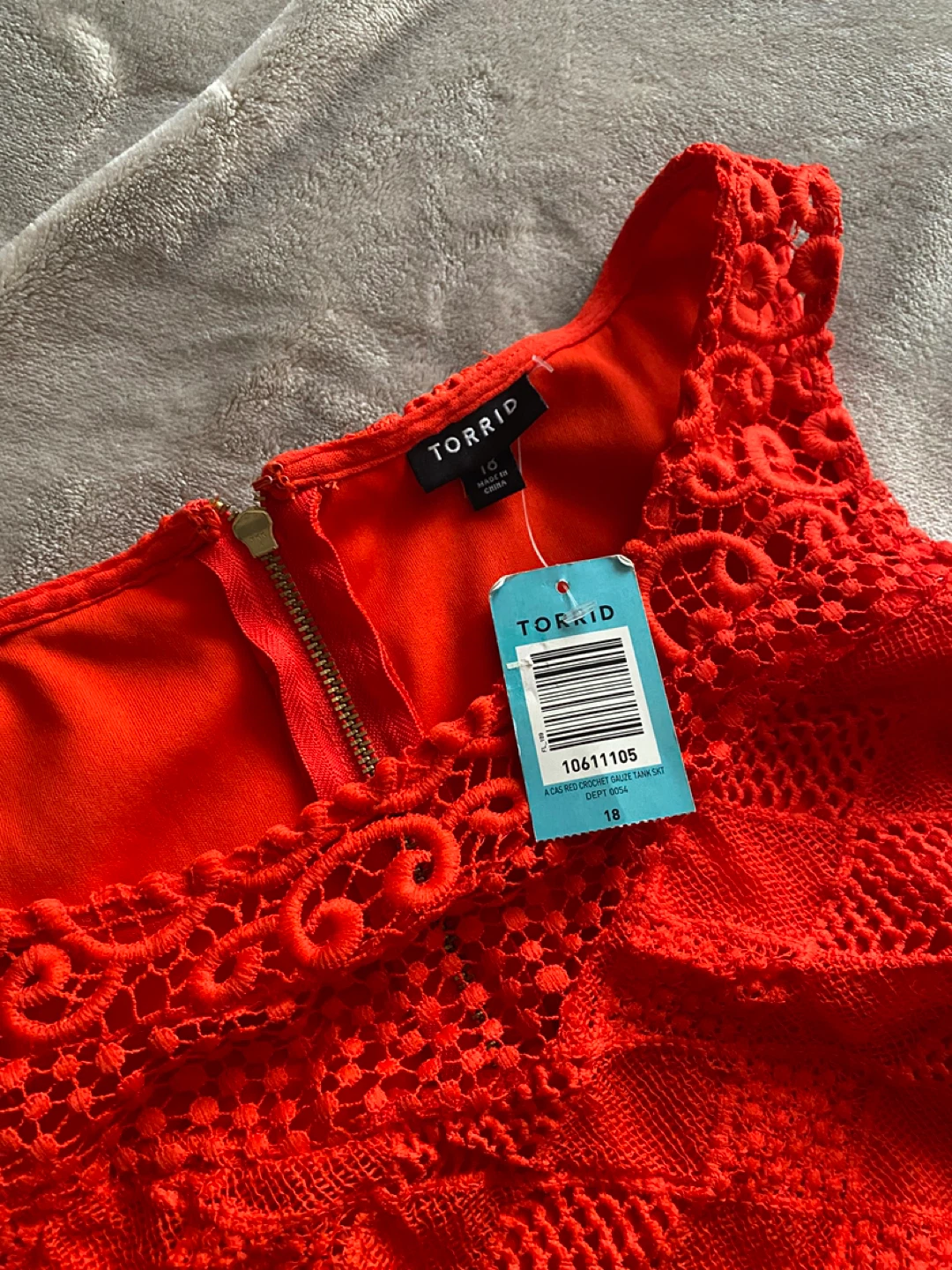 Torrid Gauze Crochet Skater Dress Red Size 18 - photo 3