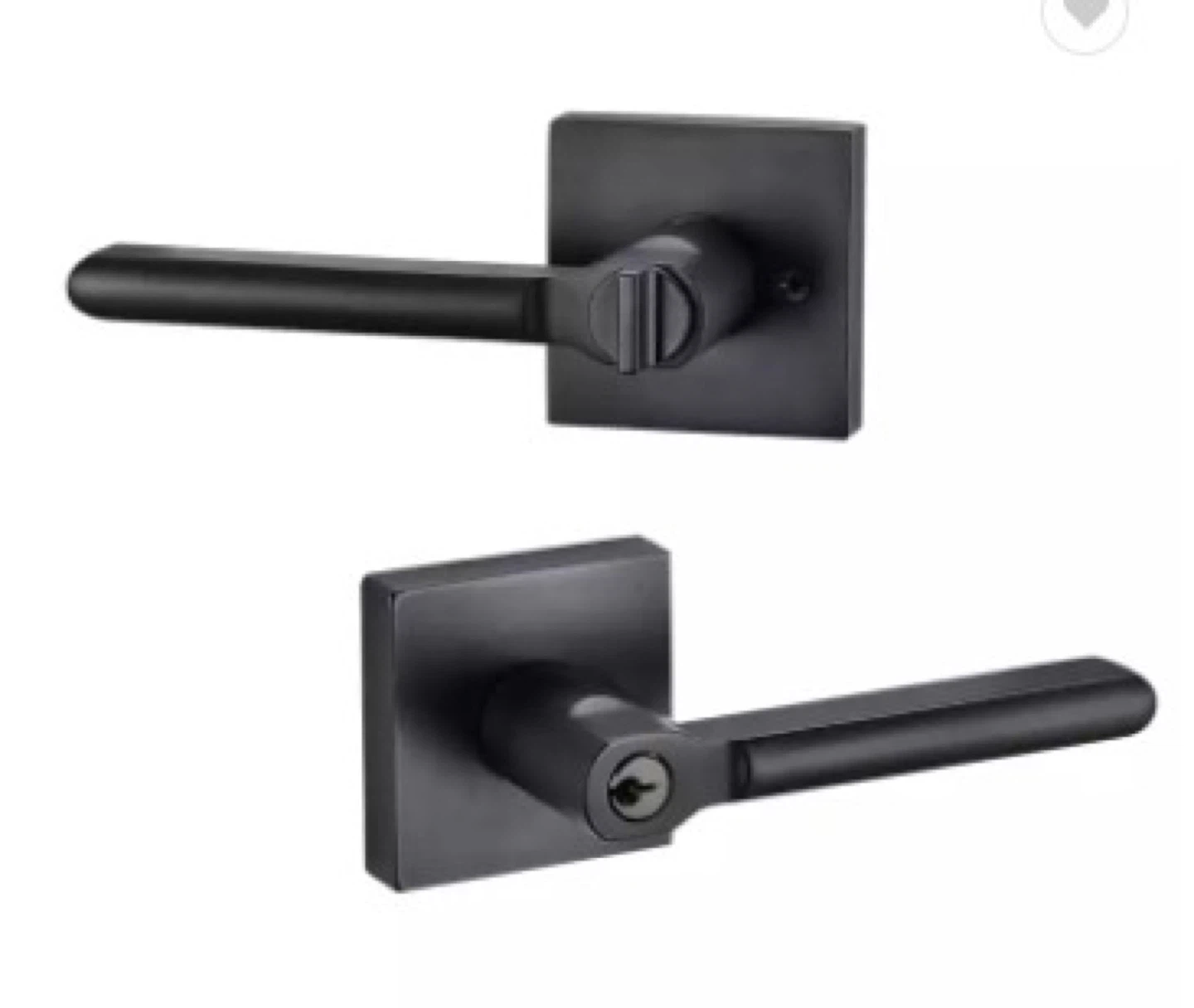 Modern Matte Black Privacy Door Handle – Brand New