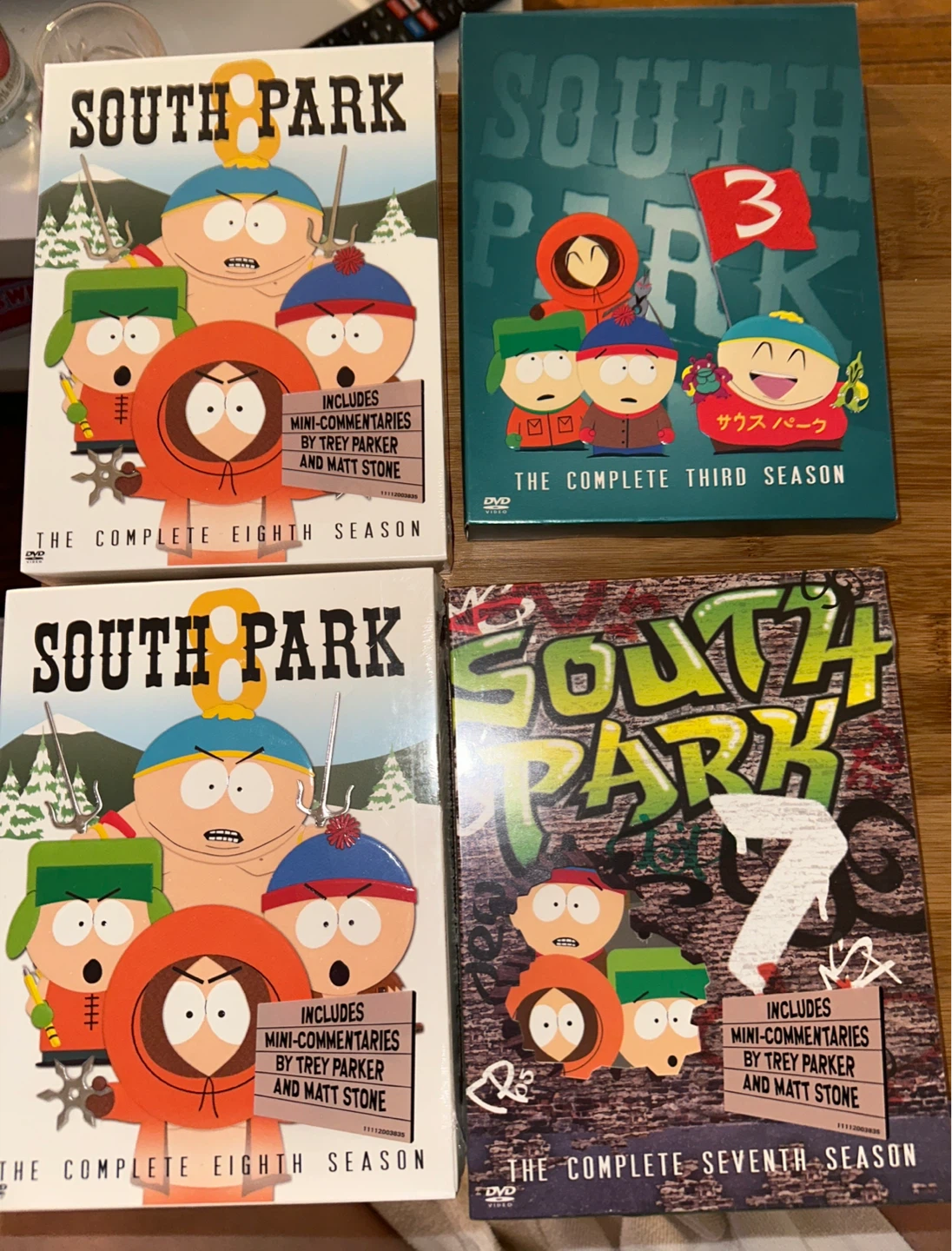 South Park Seasons 3, 7, & 8 DVD Box Sets