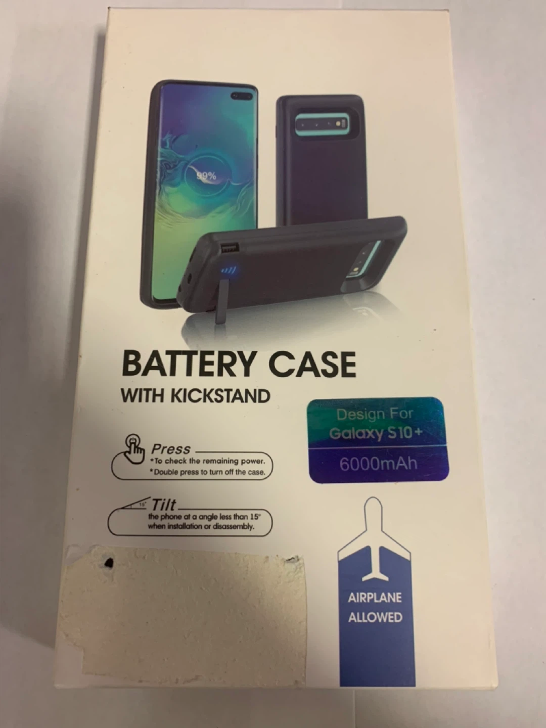 SlaBao Battery Case with Kickstand for Samsung Galaxy S10+ - photo 3