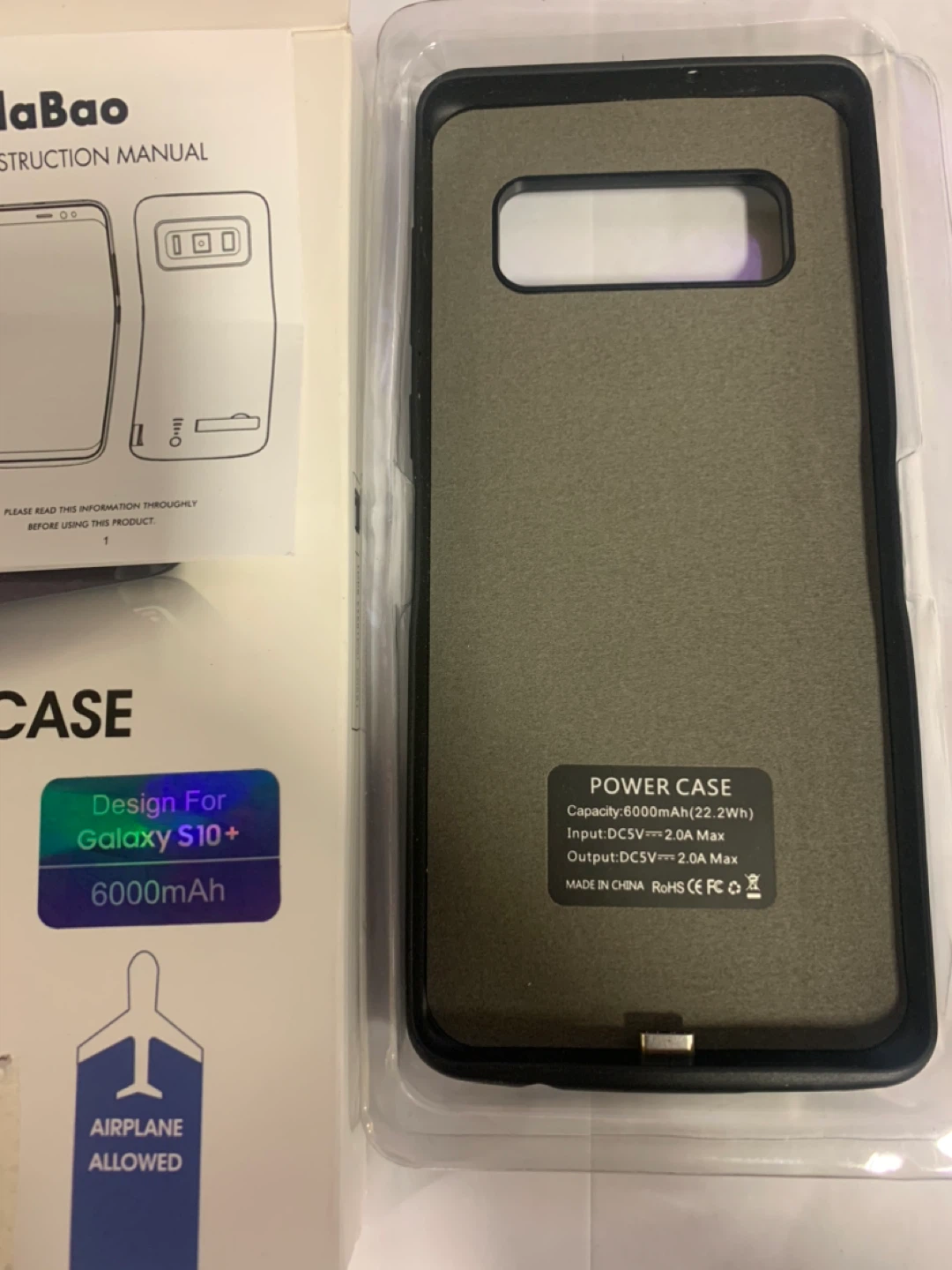 SlaBao Battery Case with Kickstand for Samsung Galaxy S10+ - photo 4