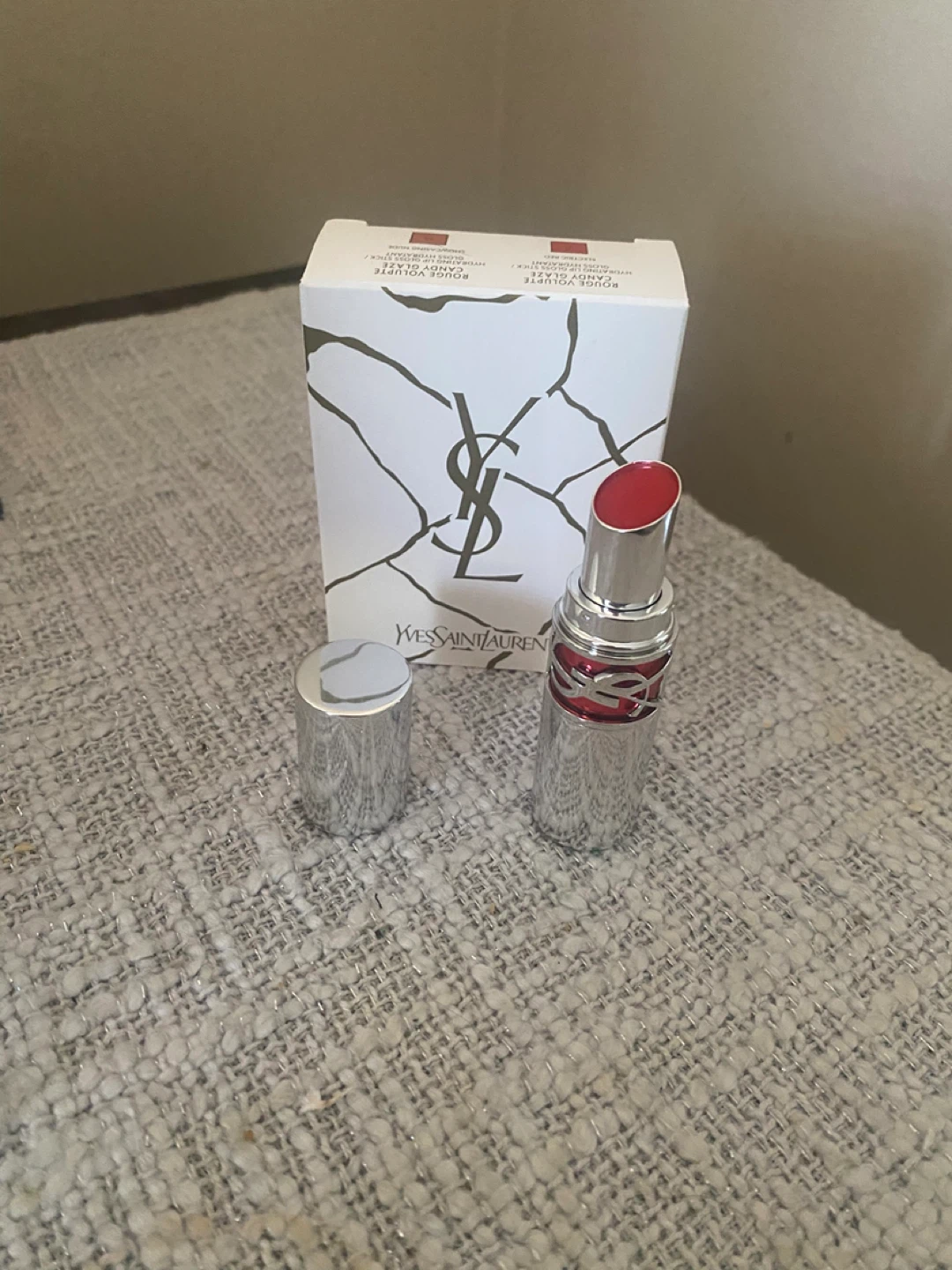 Yves Saint Laurent Rouge Volupté Glaze Electric Red Lipstick