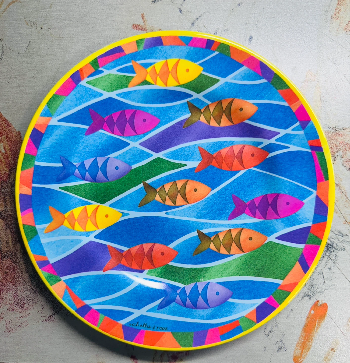 Vintage Oneida Ware Deluxe Childs Melamine Plates- Fish - photo 5
