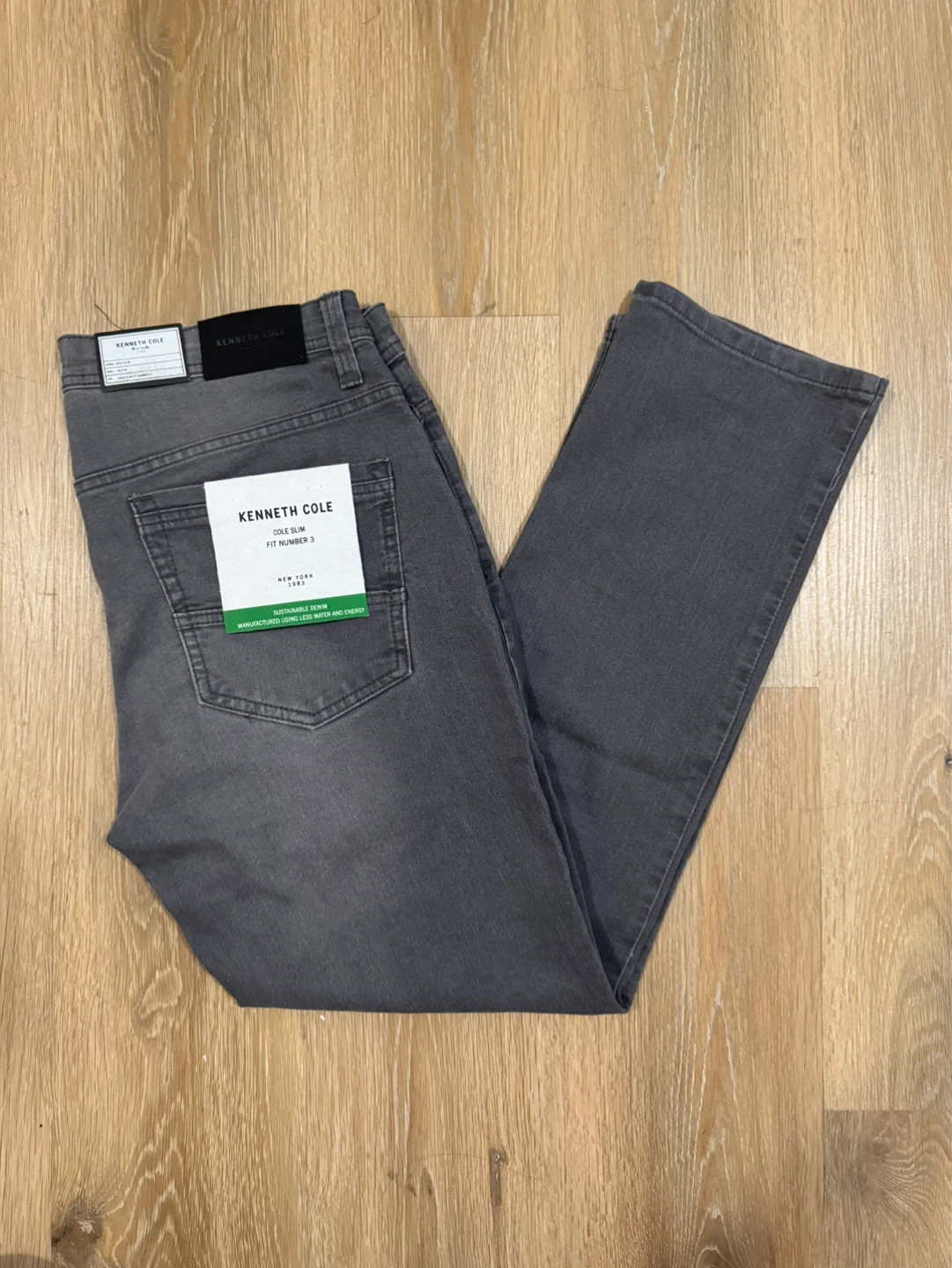 Kenneth Cole Dark Grey Jeans Cole Slim Size 36x30
