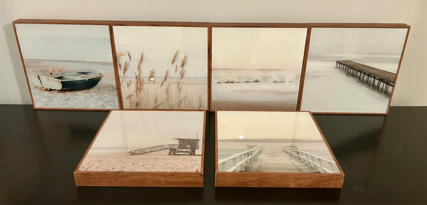 Set of 6 Framed Beach Landscape Art Prints - photo 3