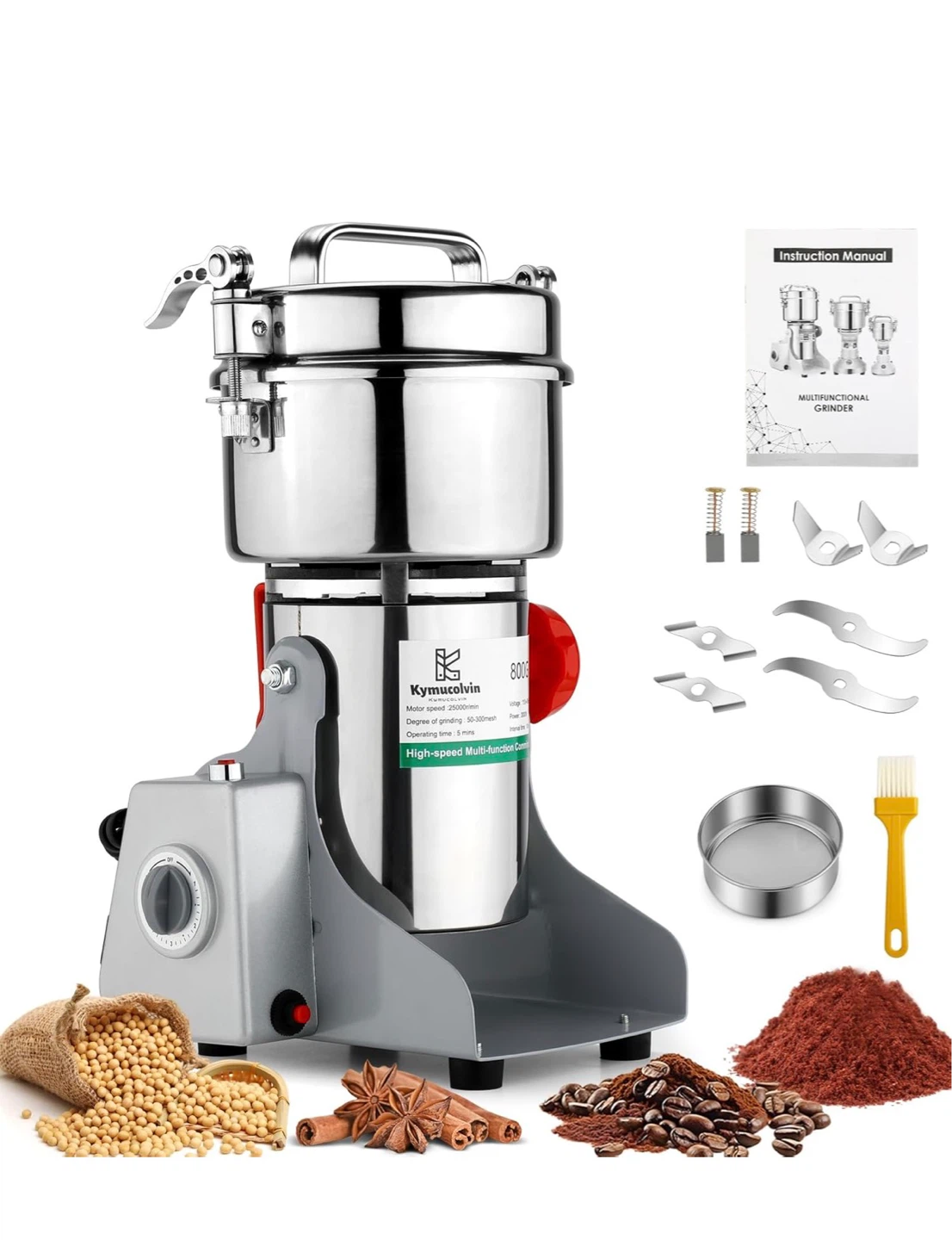 Kymucolvin 2500g High-Speed Multi-Function Grinder - photo 2