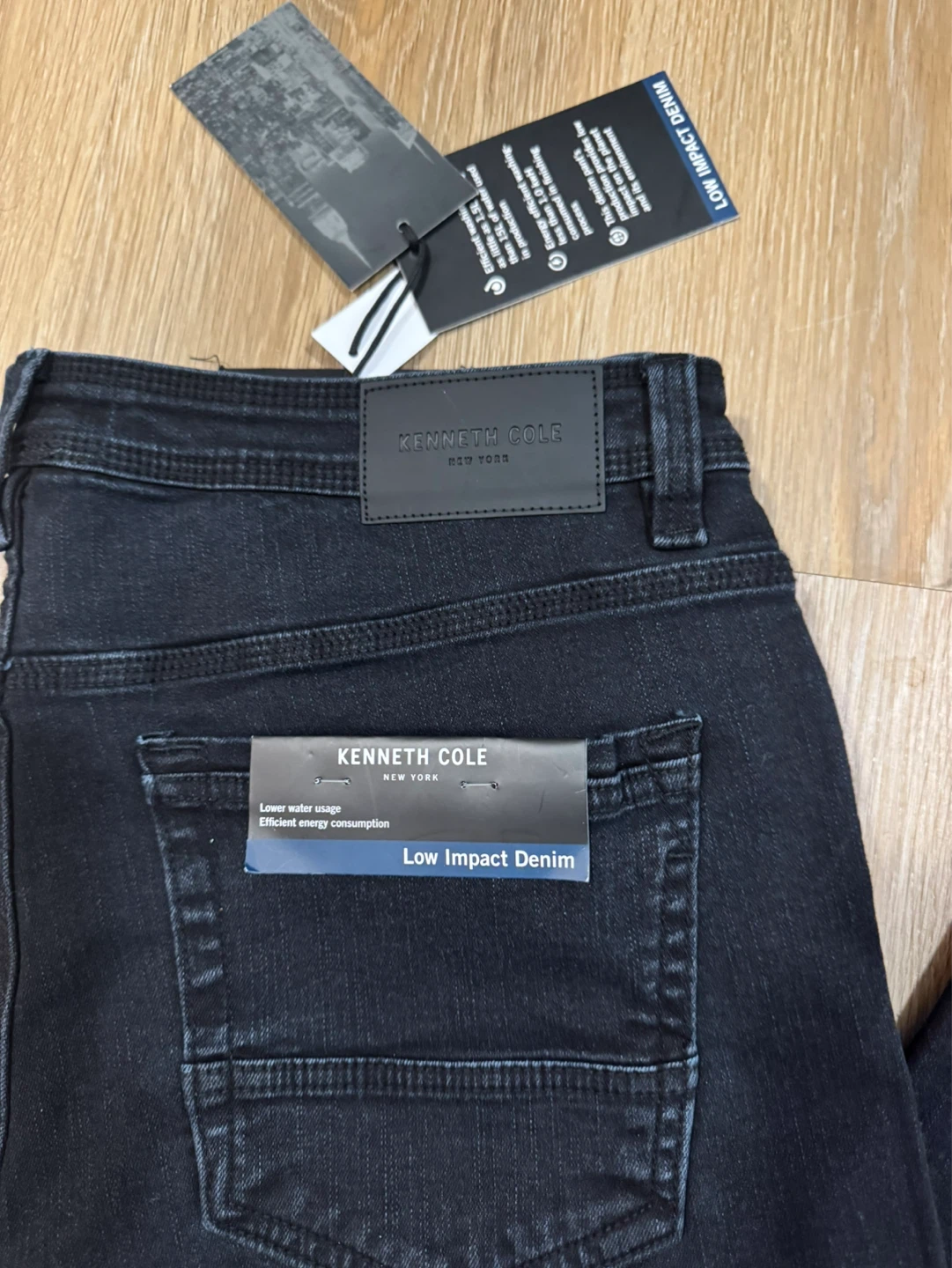 Kenneth Cole Black Jeans Low Impact Denim Size 36x32 - photo 2