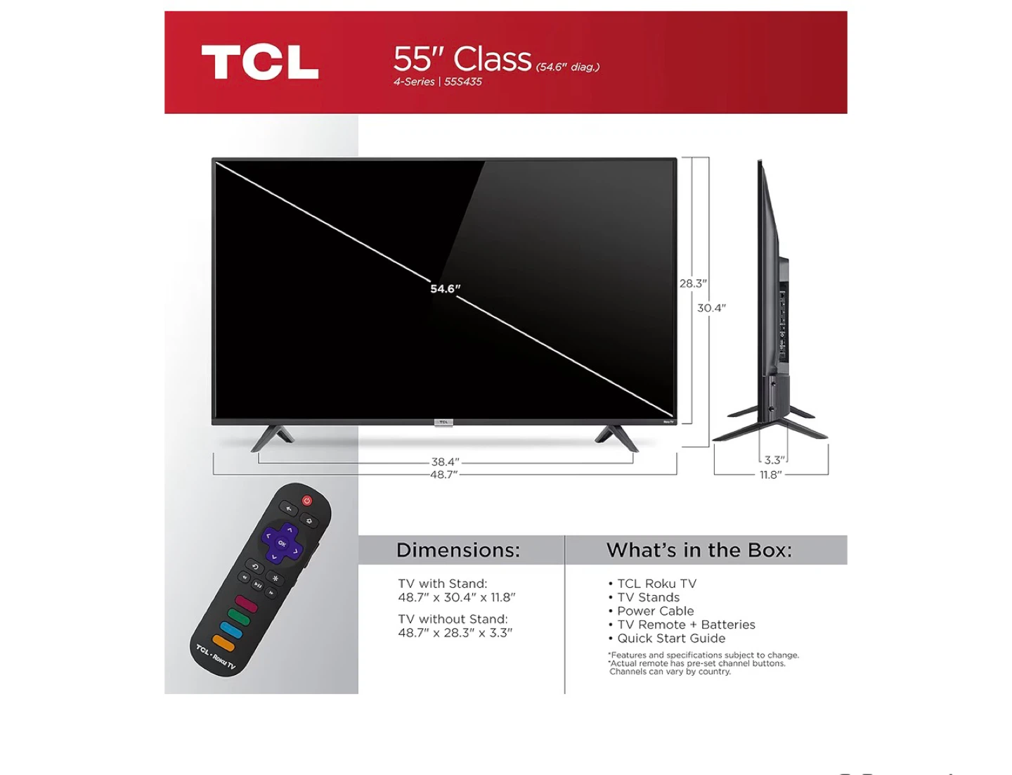 TCL 55" Class 4-Series Roku TV - photo 4