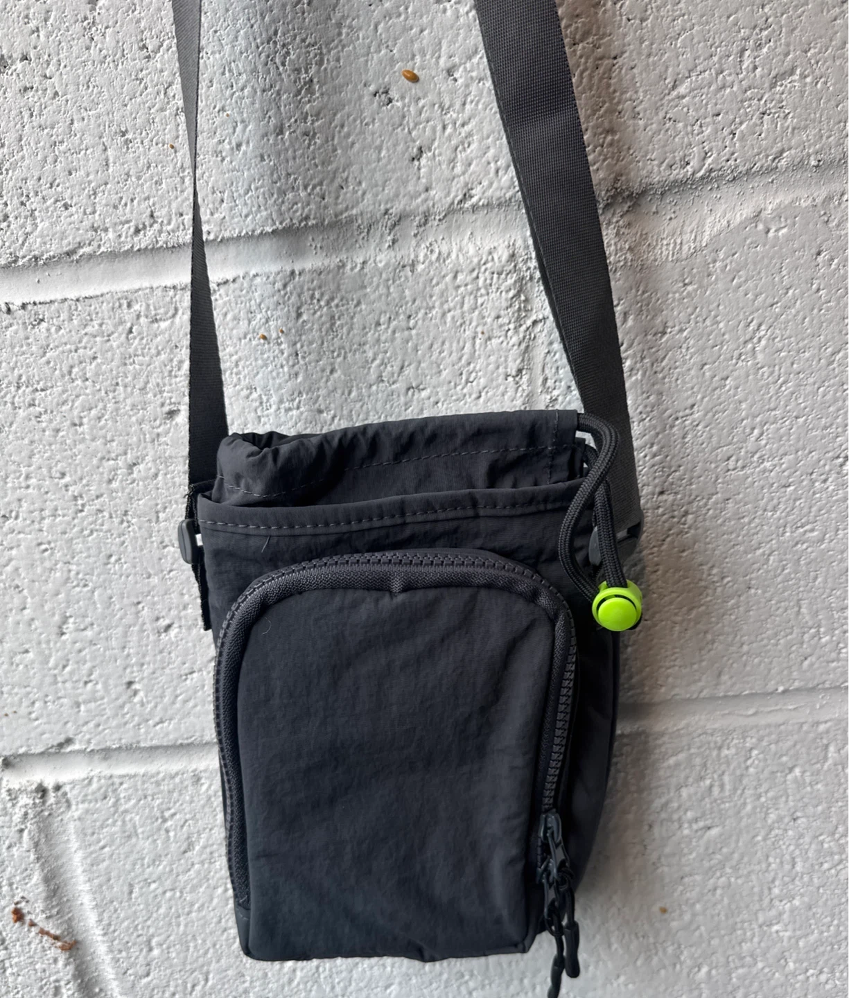 Dark Grey Crossbody Bottle Bag