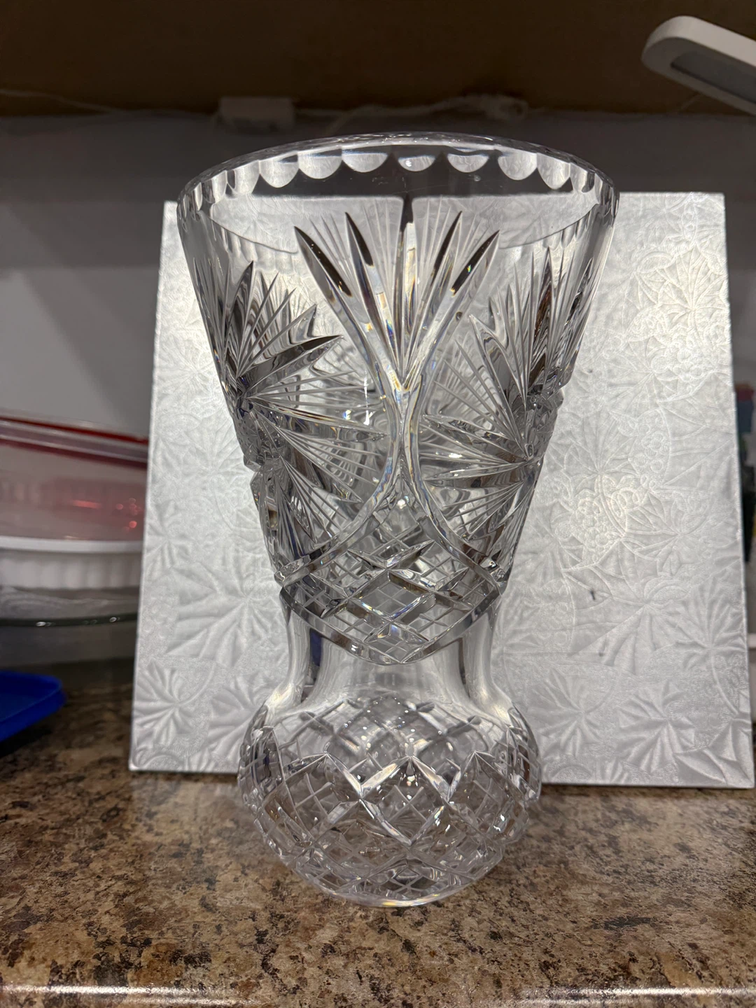 Crystal Cut Glass Vase