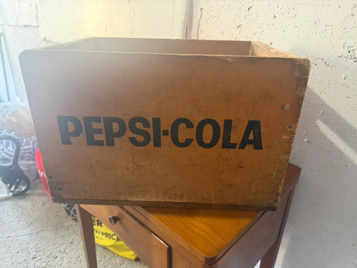 Vintage Pepsi-Cola Wooden Crate