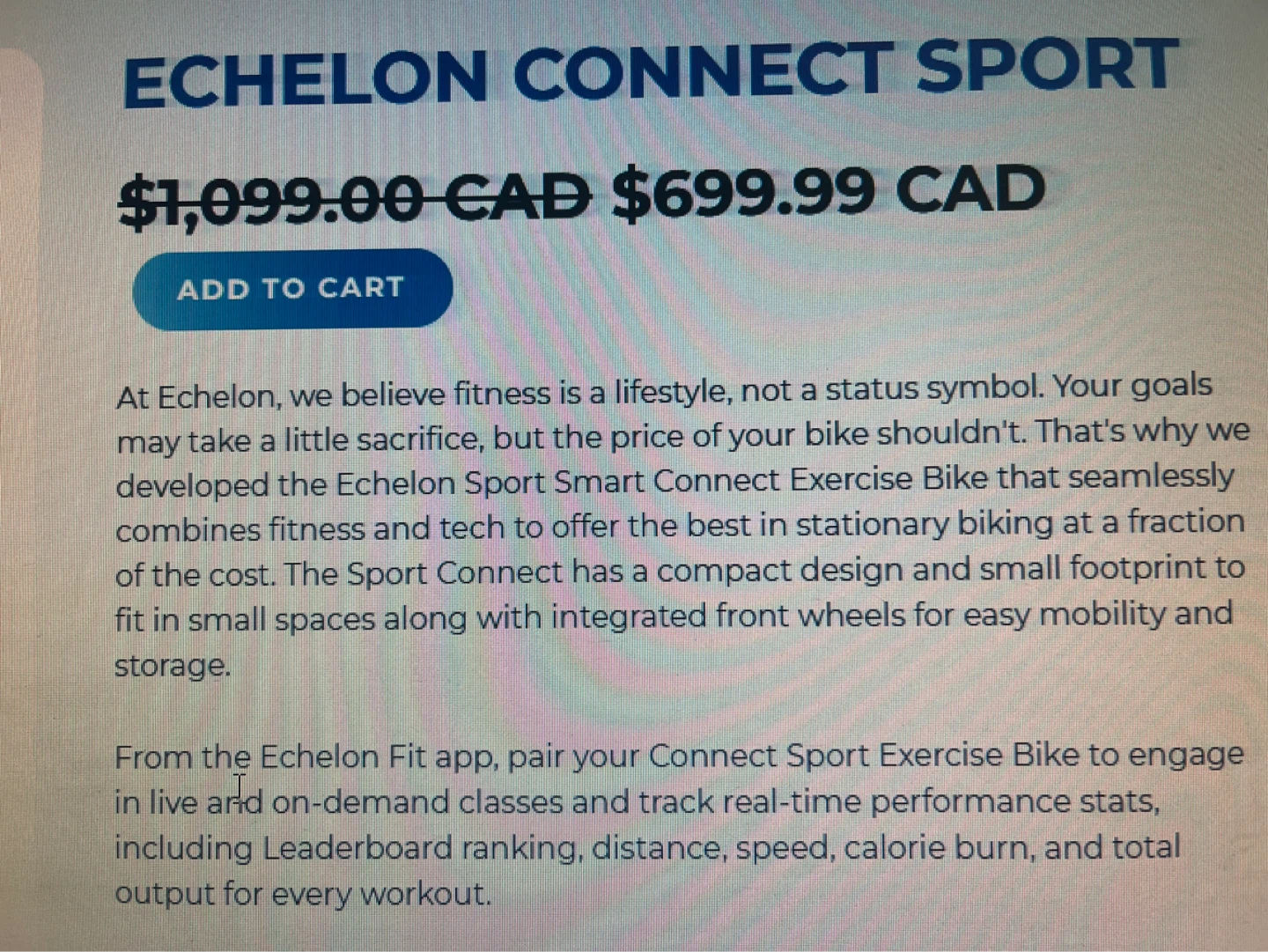 Echelon Connect Sport Smart Exercise Bike - photo 5