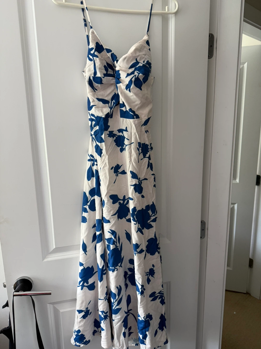 Blue Floral Print Midi Dress - photo 3