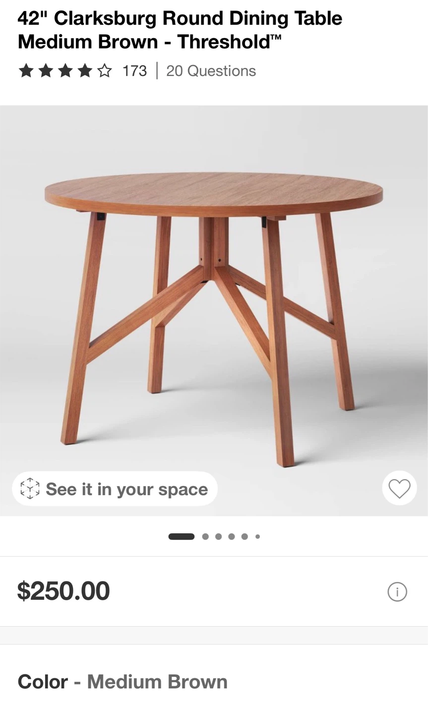 42" Clarksburg Round Dining Table  brand new - photo 2