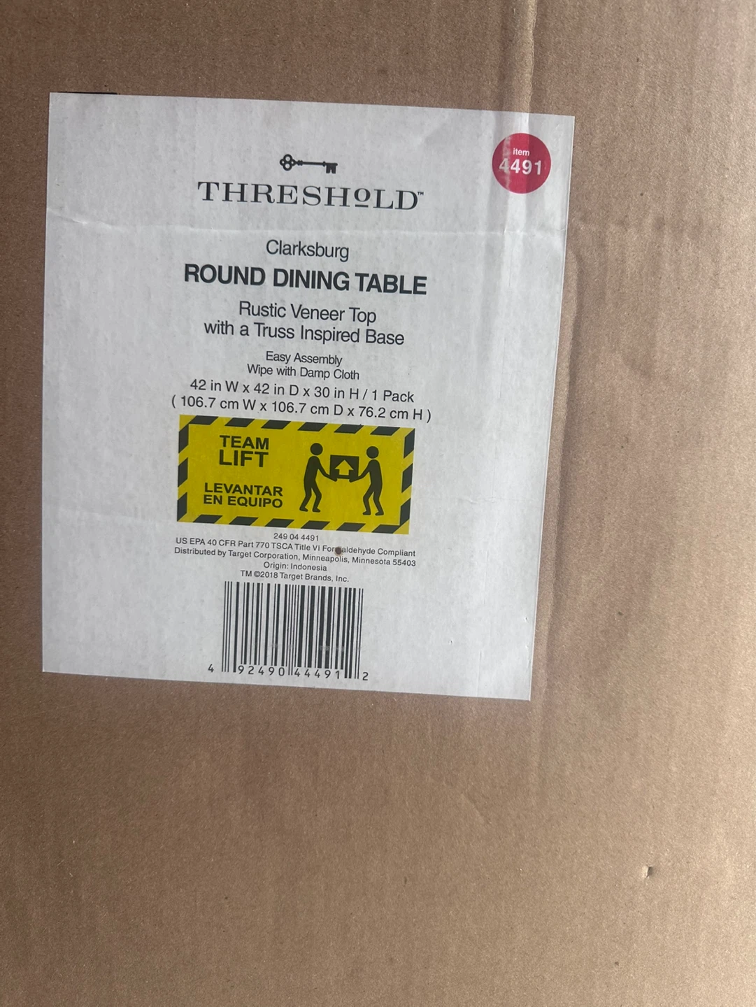 42" Clarksburg Round Dining Table  brand new - photo 4