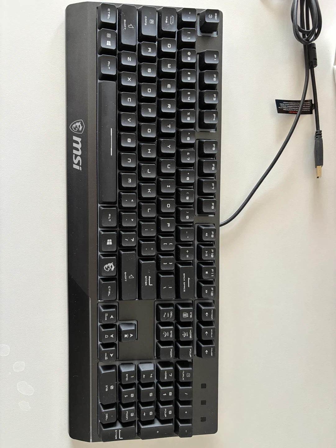 ⌨️ MSI Vigor GK30 RGB Gaming Keyboard - Like New - photo 4