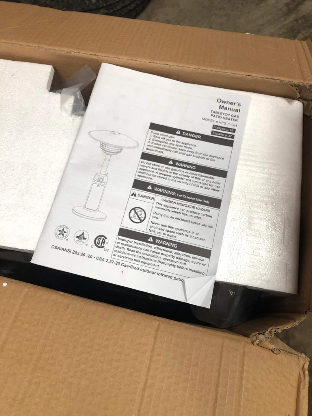 ULINE Tabletop Patio Heater H-5221 - photo 4