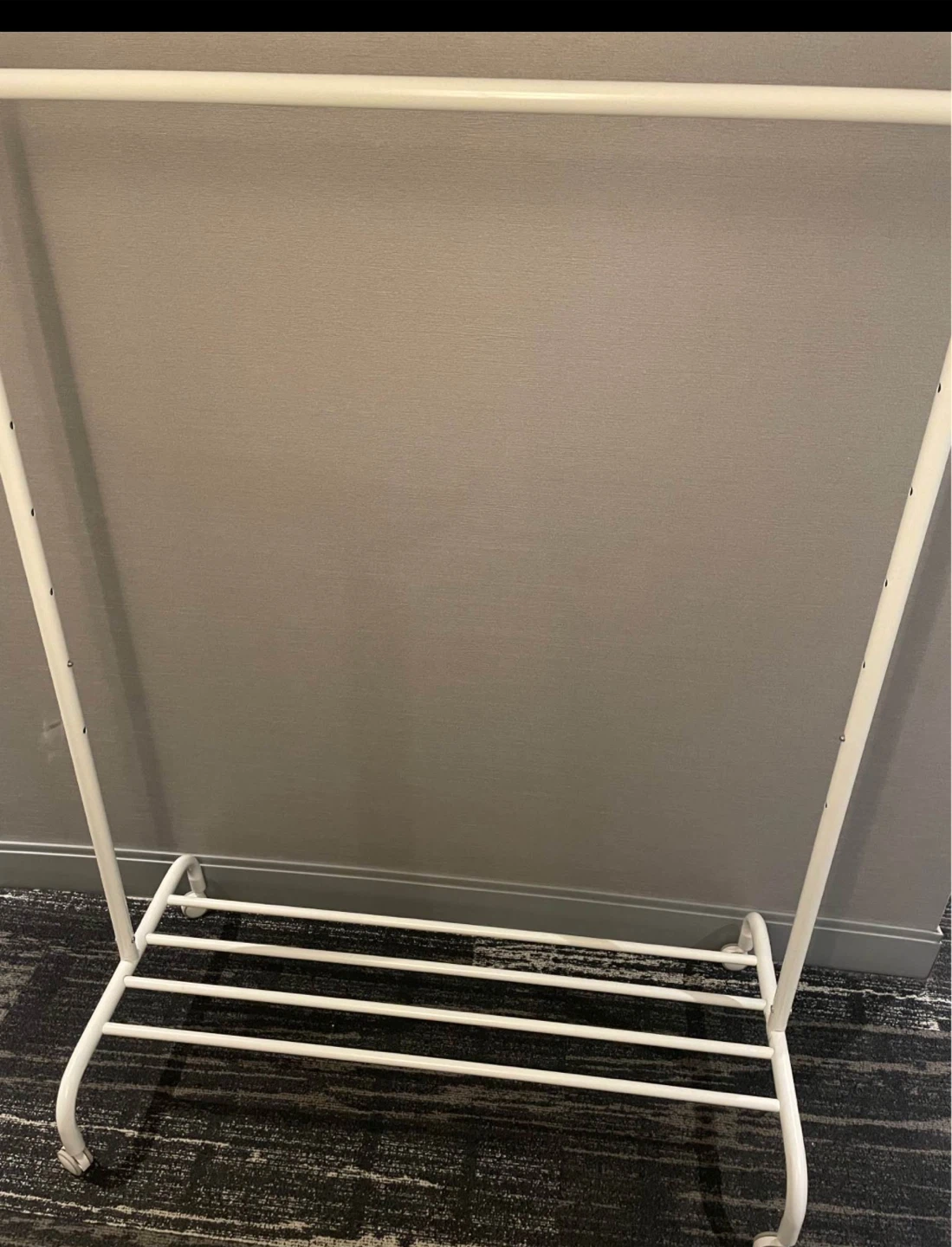 2 IKEA White Garment Racks