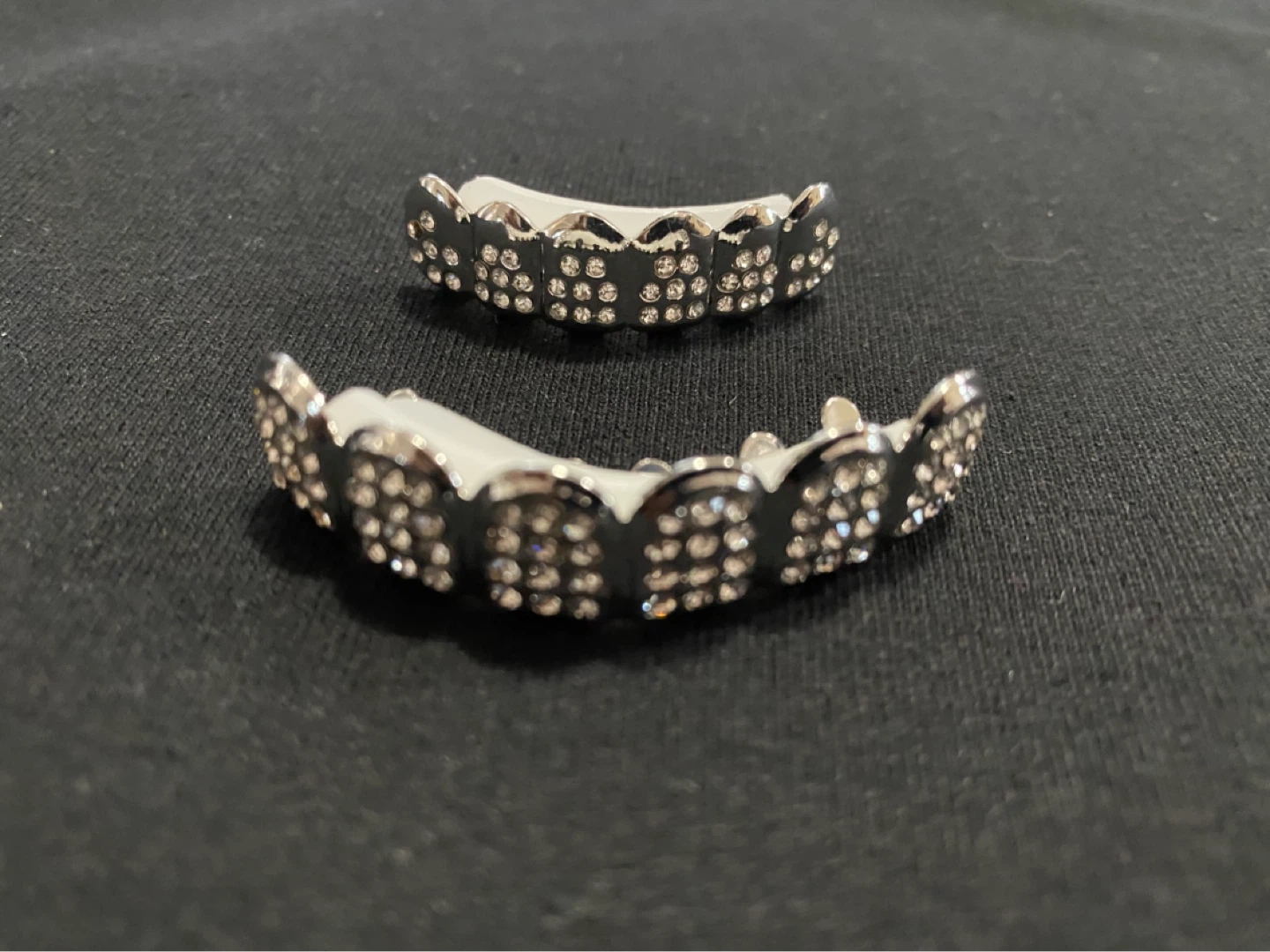 Diamond Silver Grillz Hip Hop Bling - photo 3