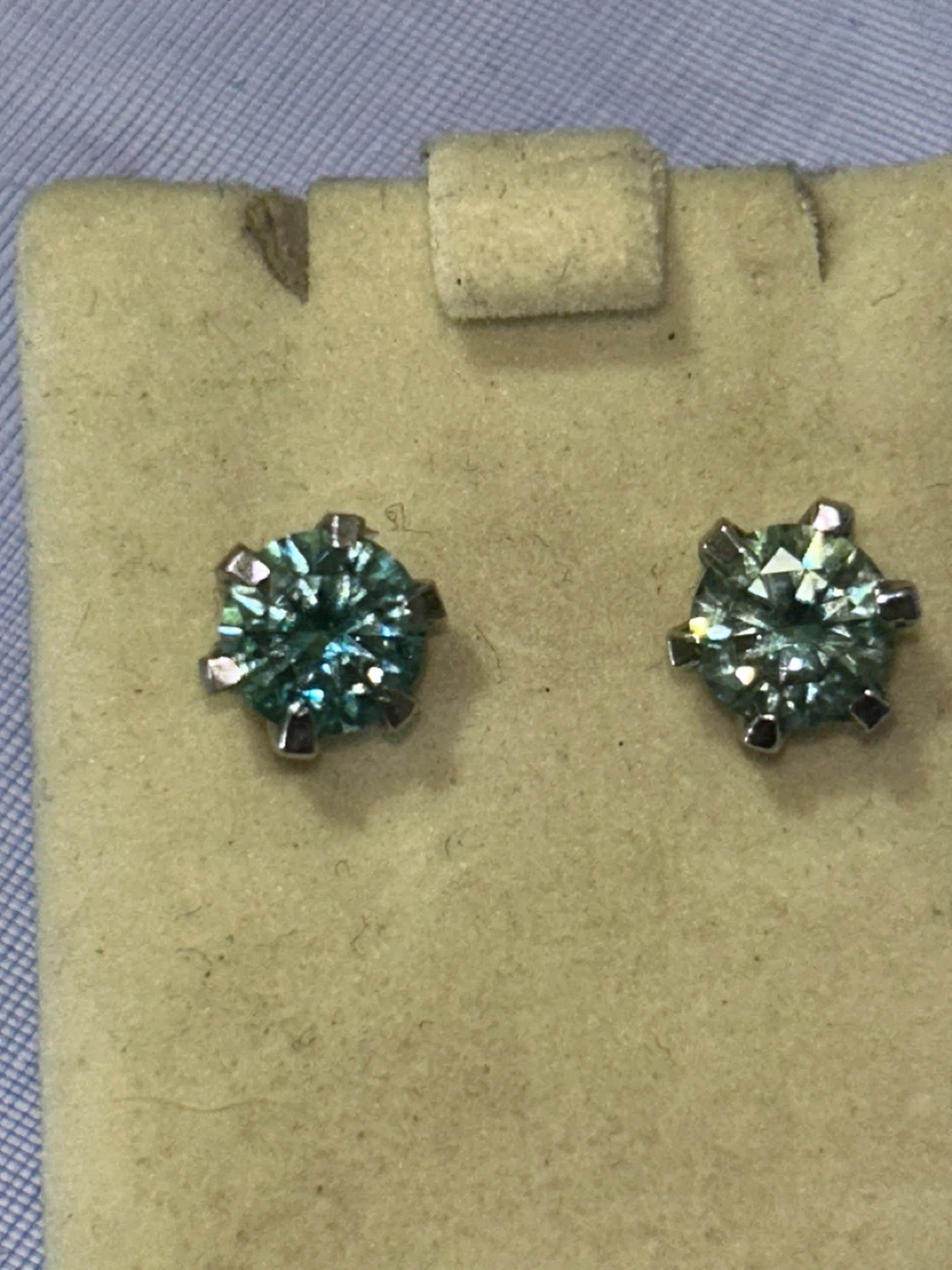 Genuine moissonite diamond earrings