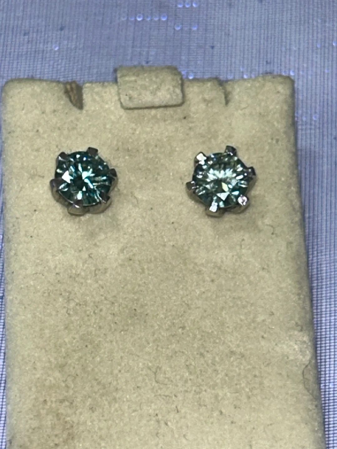Genuine moissonite diamond earrings - photo 2