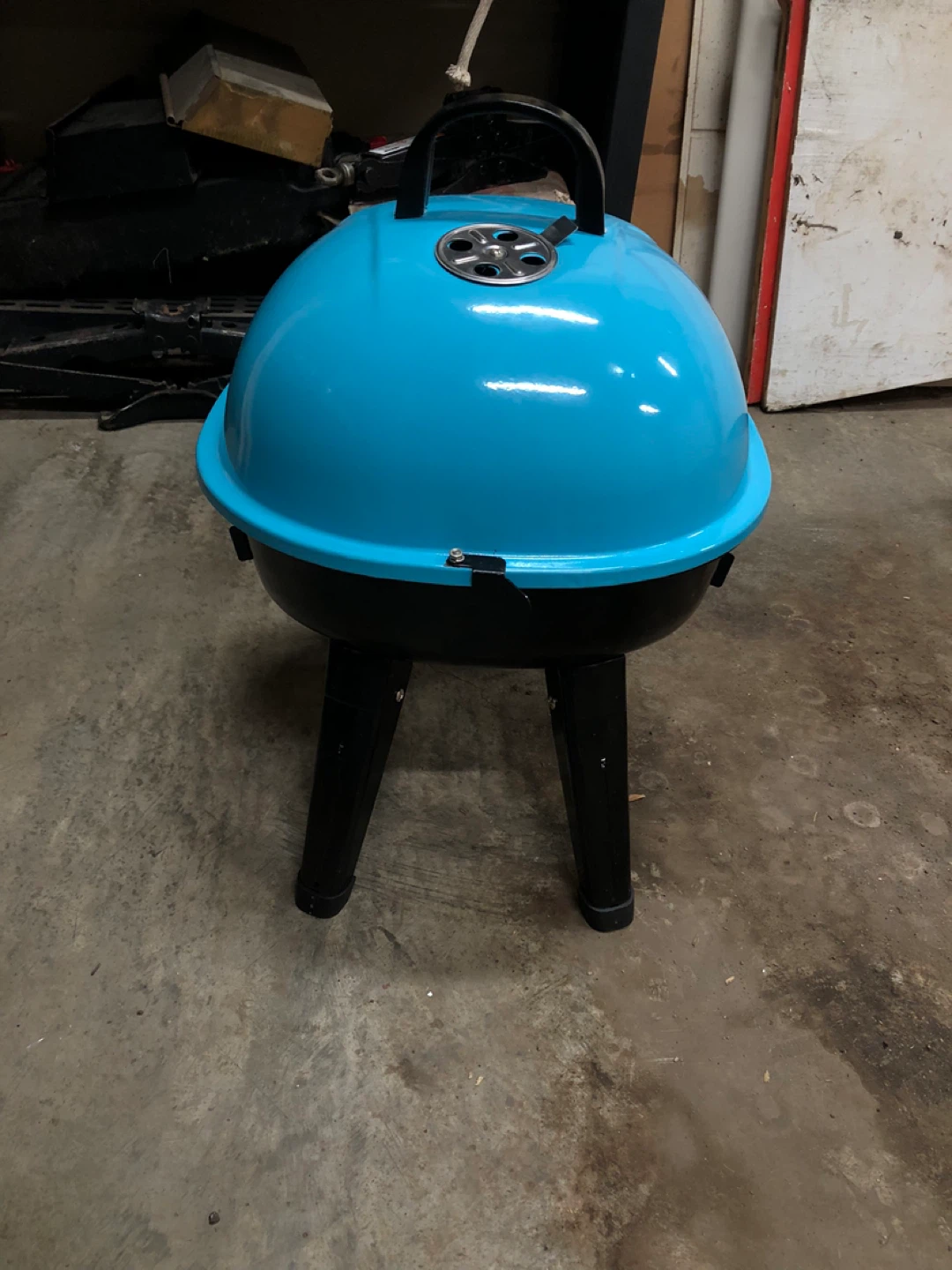 Blue Portable Charcoal BBQ Grill