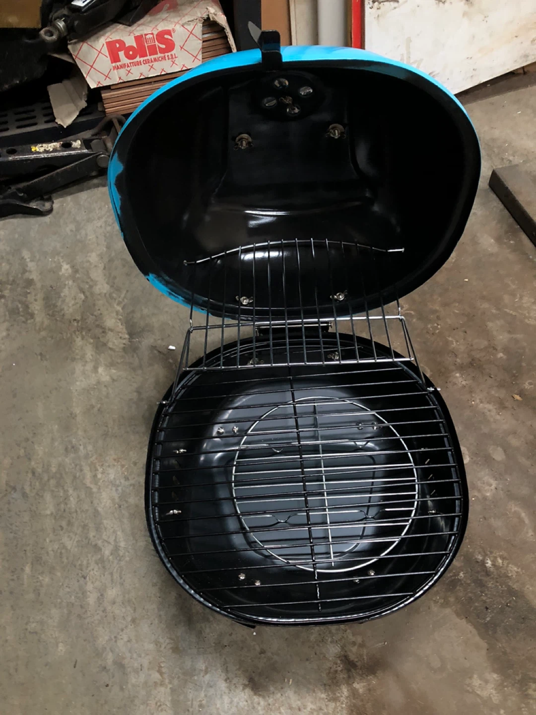 Blue Portable Charcoal BBQ Grill - photo 2