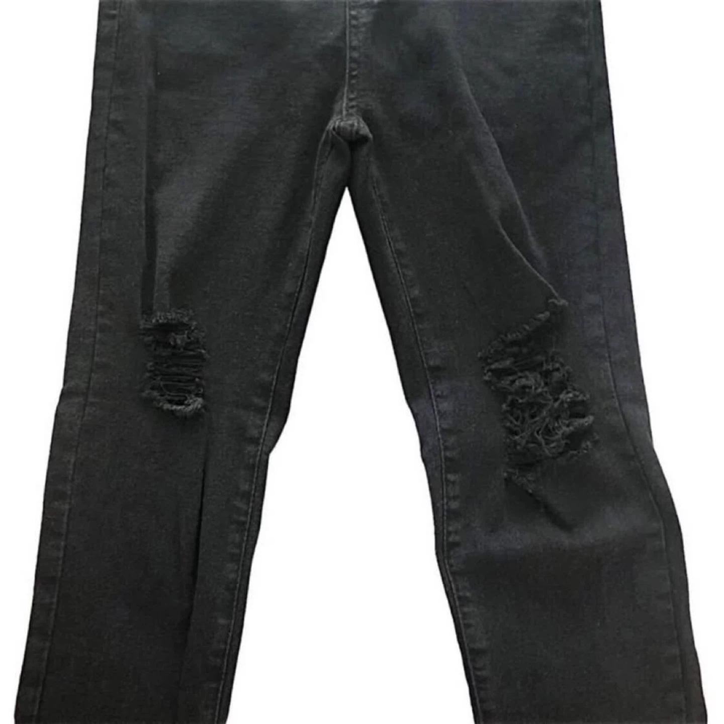 EZwear High Waist Ripped Skinny Jeans Black Size Small - photo 5